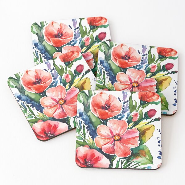 Item preview, floral pattern watercolor designed and sold by soulfulpalette.