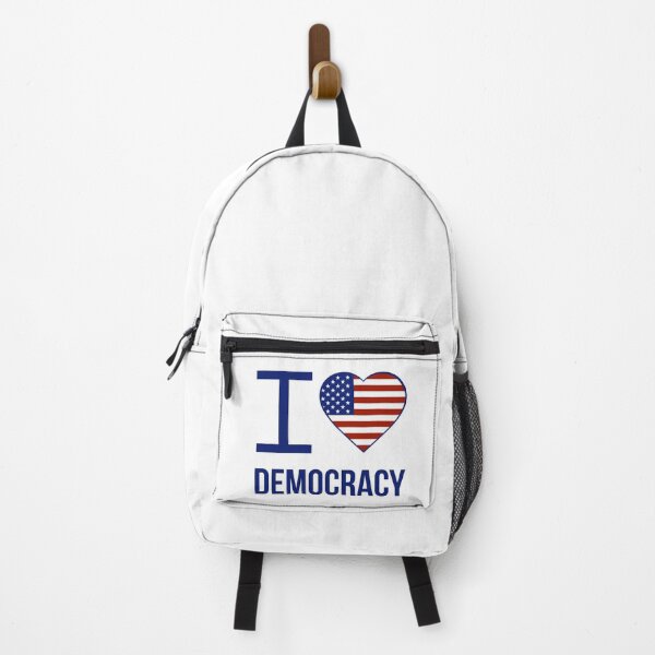 Item preview, I love democracy patriotic American flag design designed and sold by Rachel the Artist .
