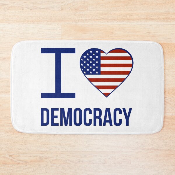 Item preview, I love democracy patriotic American flag design  designed and sold by Rachel the Artist .