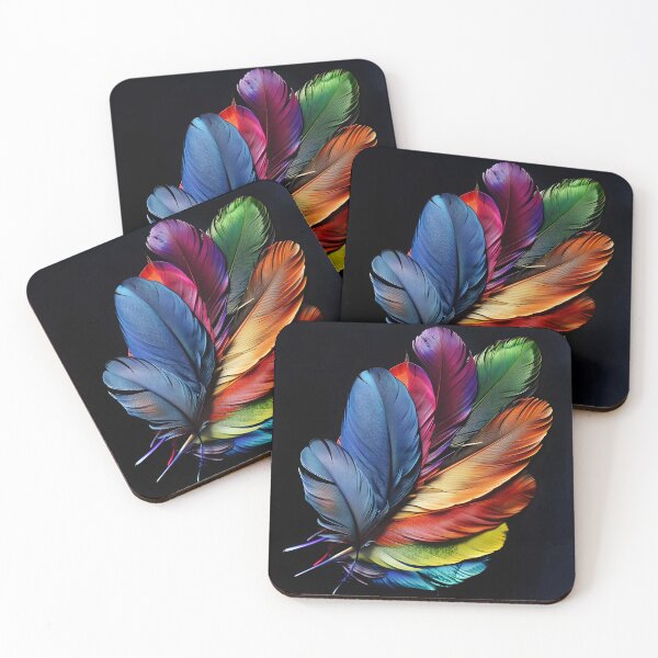 Item preview, Colorful exotic bird feather print designed and sold by dcrc.