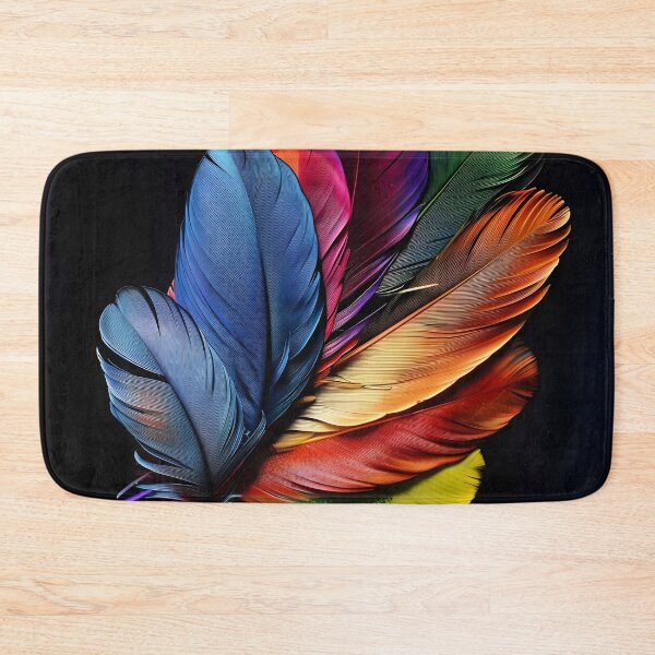 Item preview, Colorful exotic bird feather print designed and sold by dcrc.