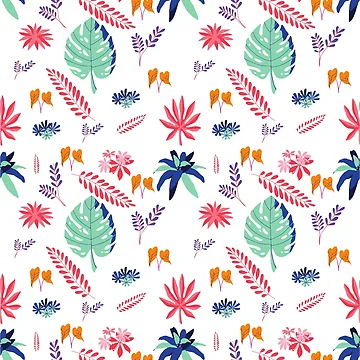 Artwork thumbnail, Colorful Spring Leaves pattern by Odetee