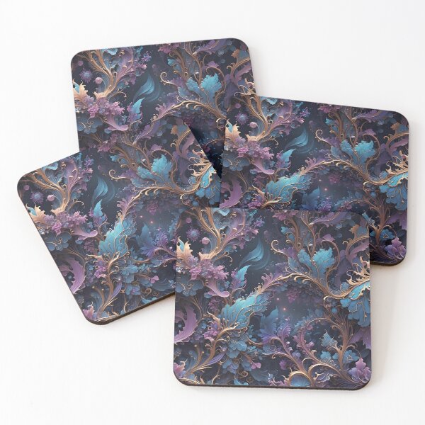 Item preview, Beautiful Blue and Purple Ethereal Abstract Steampunk Pattern designed and sold by Ninjakandy.