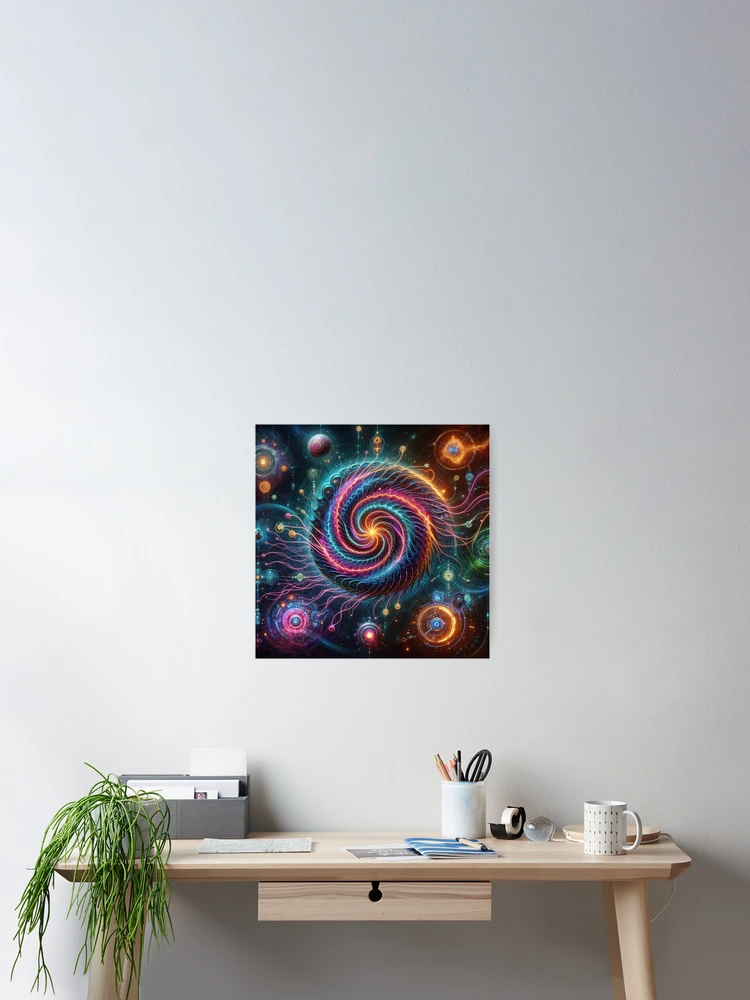 Thumbnail 2 of 3, Poster, Title: Cosmic Vortex designed and sold by Sienna Hamilton-Katene.