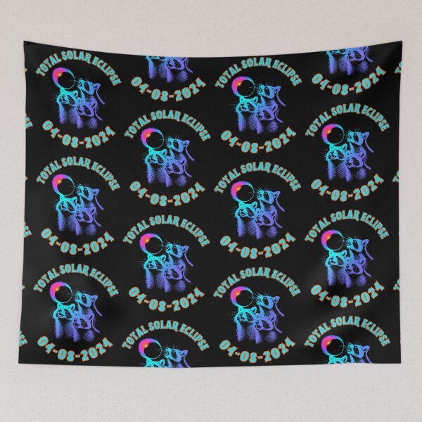 Item preview, Total Solar Eclipse Raccoons designed and sold by WoodburyLake.