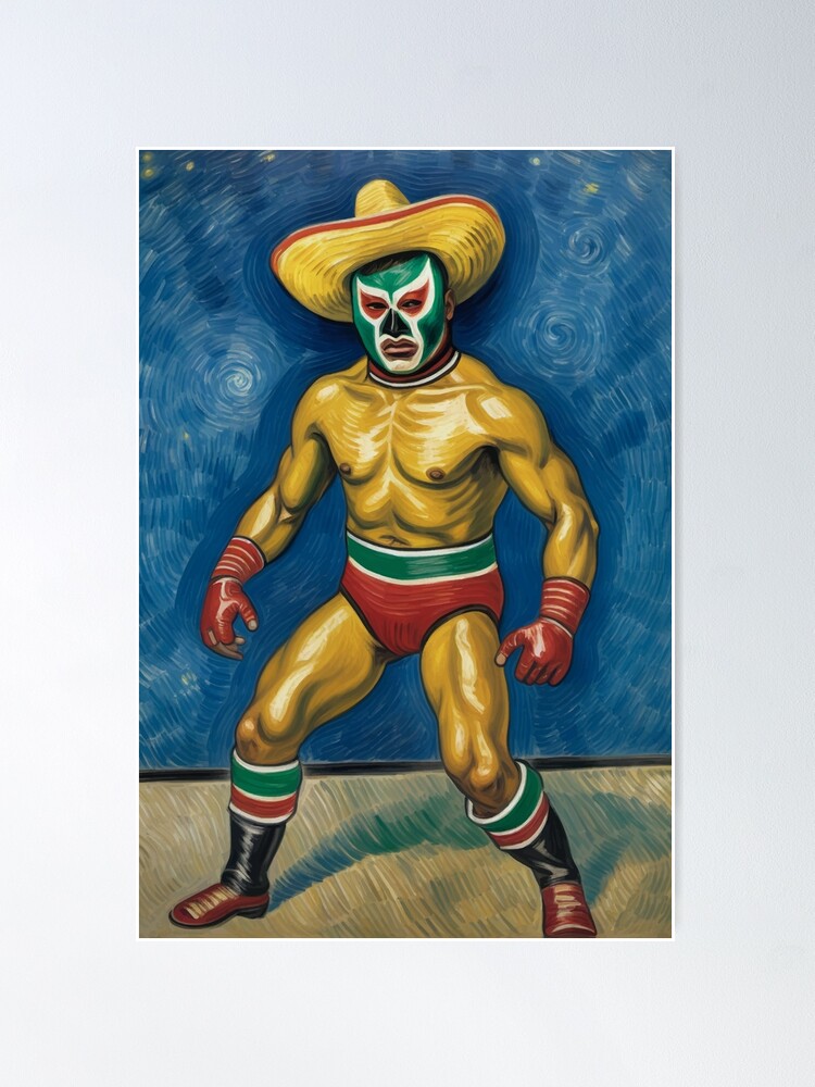 Mexican Wrestler Lucha Libre Van Gogh