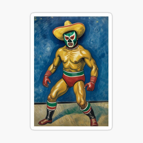Mexican Wrestler Lucha Libre Van Gogh