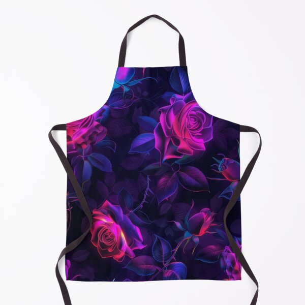 Artikelvorschau, Wunderschöne neonrosa Rosen auf dunkelviolettem Hintergrund entworfen und verkauft von PrettyPinkSkies.