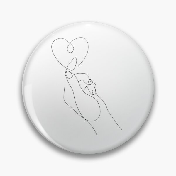 Item preview, Finger Heart Line Art designed and sold by jennysselling.