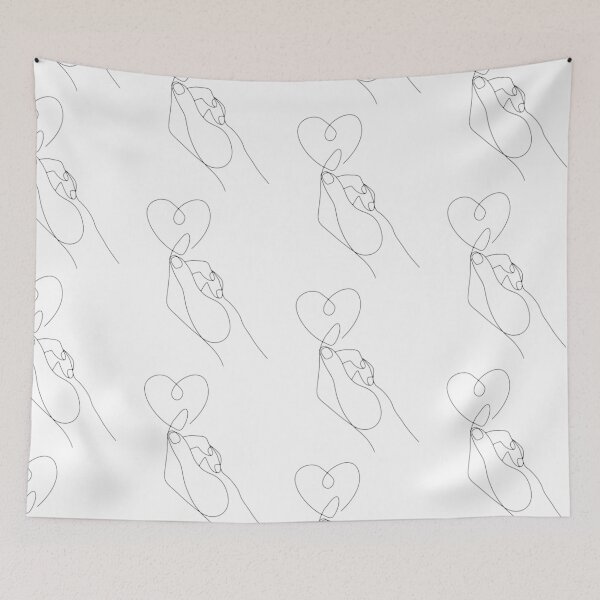 Item preview, Finger Heart Line Art designed and sold by jennysselling.