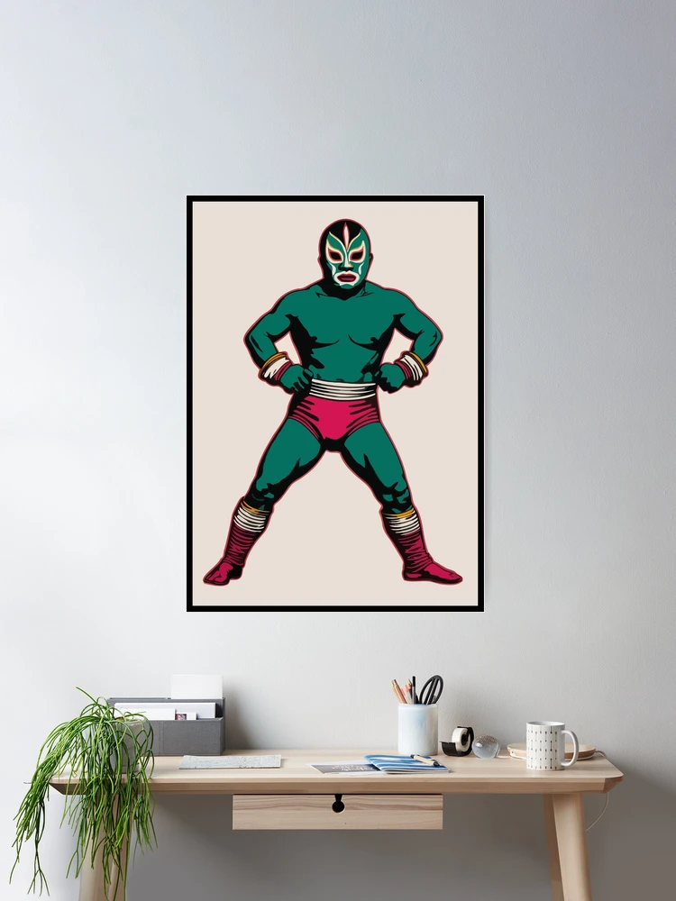 アート・デザイン・音楽 Lucha Loco The Free Wrestlers of Mexico Pop Art Mexican Wrestler Lucha Libre 1950's