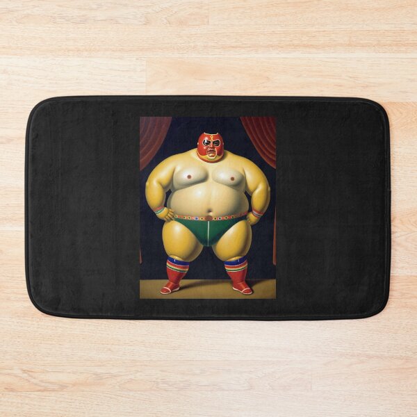 Item preview, Mexican Luchador Wrestler Painting 1950's Fernando Botero designed and sold by retrographics.