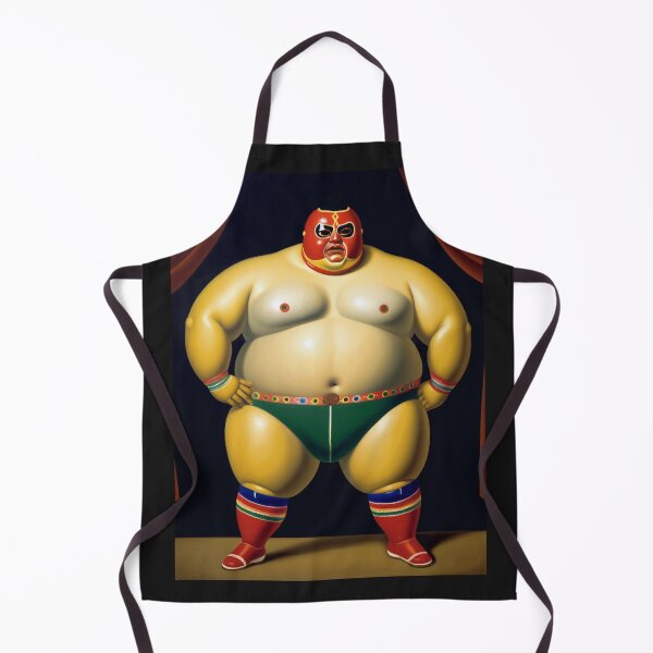 Item preview, Mexican Luchador Wrestler Painting 1950's Fernando Botero designed and sold by retrographics.