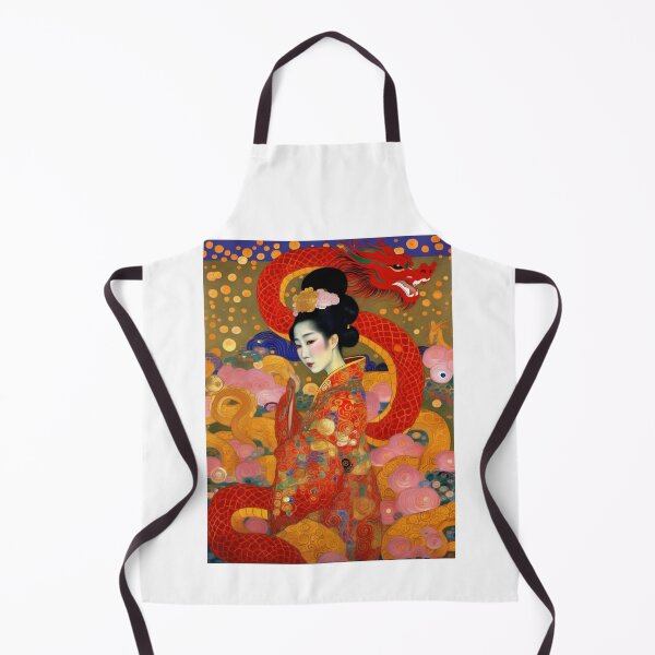 Item preview, Chinese Year of the Dragon Painting Gustav Klimt Inspired designed and sold by retrographics.