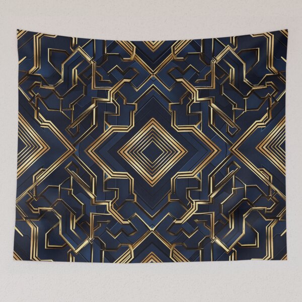 Item preview, Harmonious Fusion: Navy and Gold Minimalist Designs designed and sold by Ace Apparel  Attire.