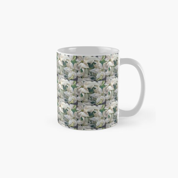 Creamy White Poinsettias Classic Mug