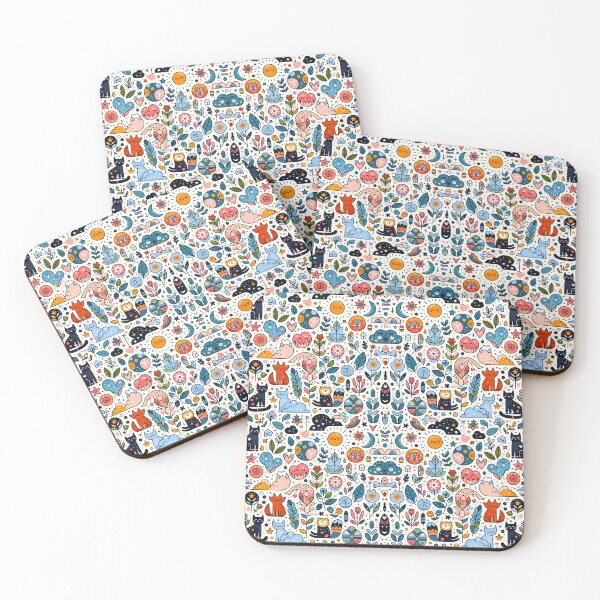Item preview, Whimsical Nature and Celestial Animals Pattern designed and sold by FarBeyound.