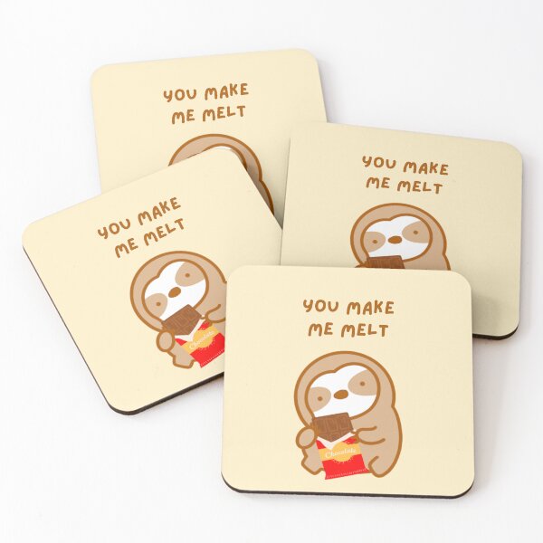 Item preview, You Make Me Melt Chocolate Bar Sloth designed and sold by theslothinme.