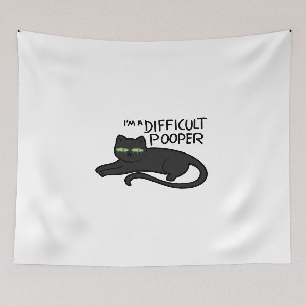 Artikelvorschau, I'm a Difficult Pooper - Black Cat IBS Aufkleber entworfen und verkauft von diremire.