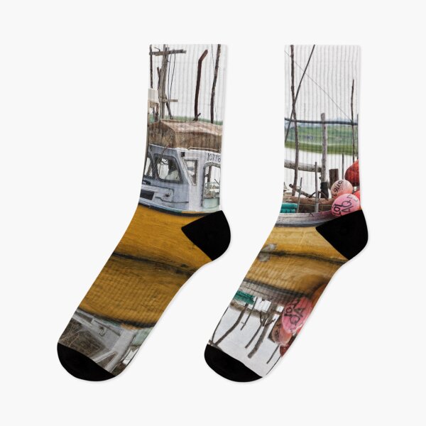 Item preview, Yellow fishing boat floating, Nova Scotia designed and sold by Travelways.