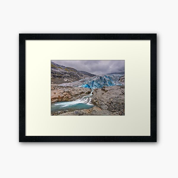 Norwegen - Jostedalsbreen Gletscher Gerahmter Kunstdruck