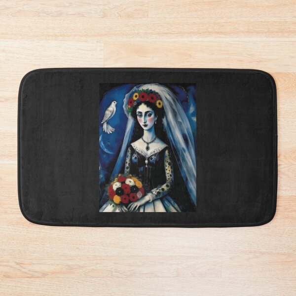 Item preview, Dreamlike Gothic Bride in Marc Chagall Inspired Painting designed and sold by retrographics.