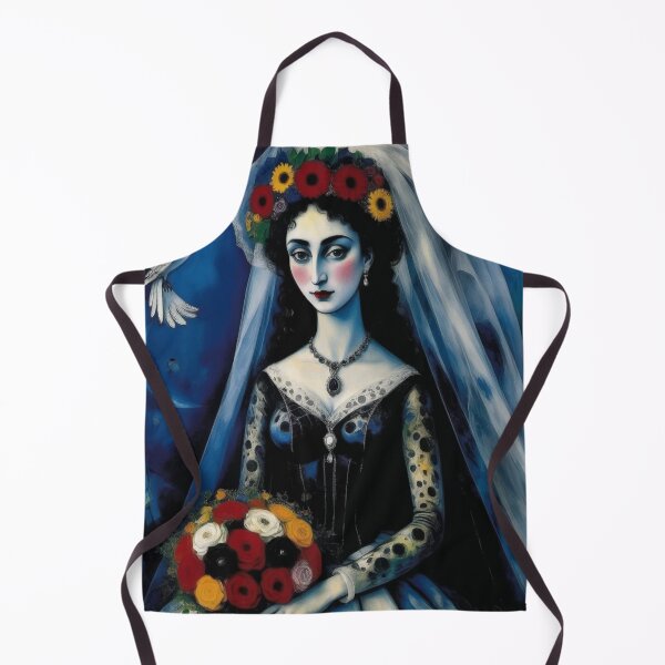 Item preview, Dreamlike Gothic Bride in Marc Chagall Inspired Painting designed and sold by retrographics.