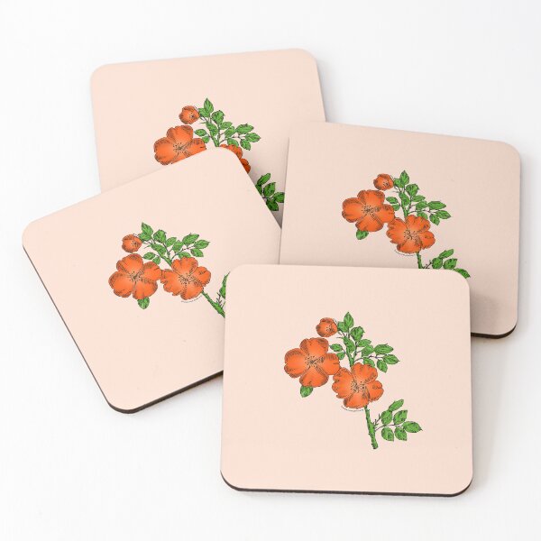 Item preview, Orange Quartered Rose Bloom Single 1-7 Petals Almost Flat designed and sold by Rachael Taylor.