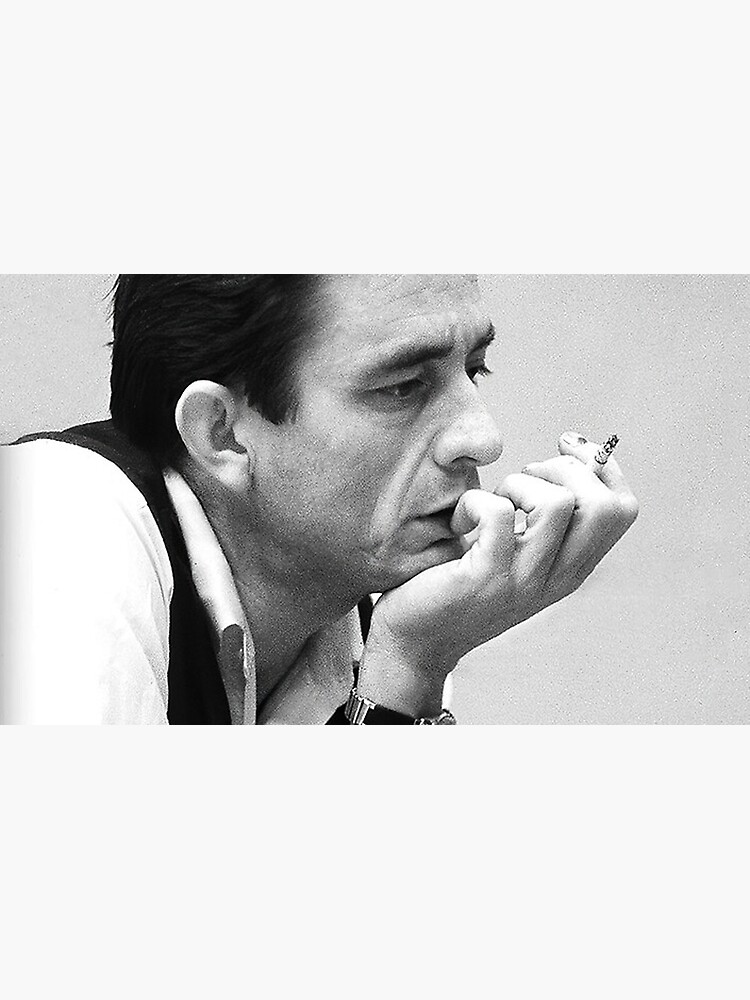 johnny cash smoking cigarette Johnny Cash with Cigarette, Black and White Painting