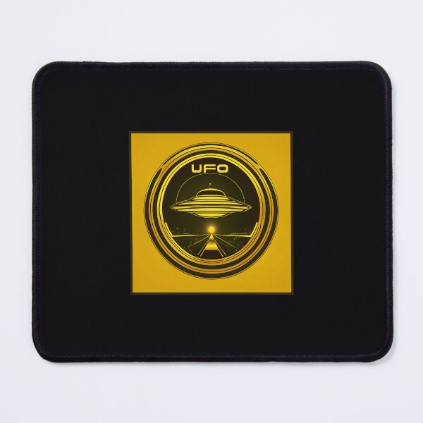Item preview, UFO, yellow retro-style graphics designed and sold by silent-violin.