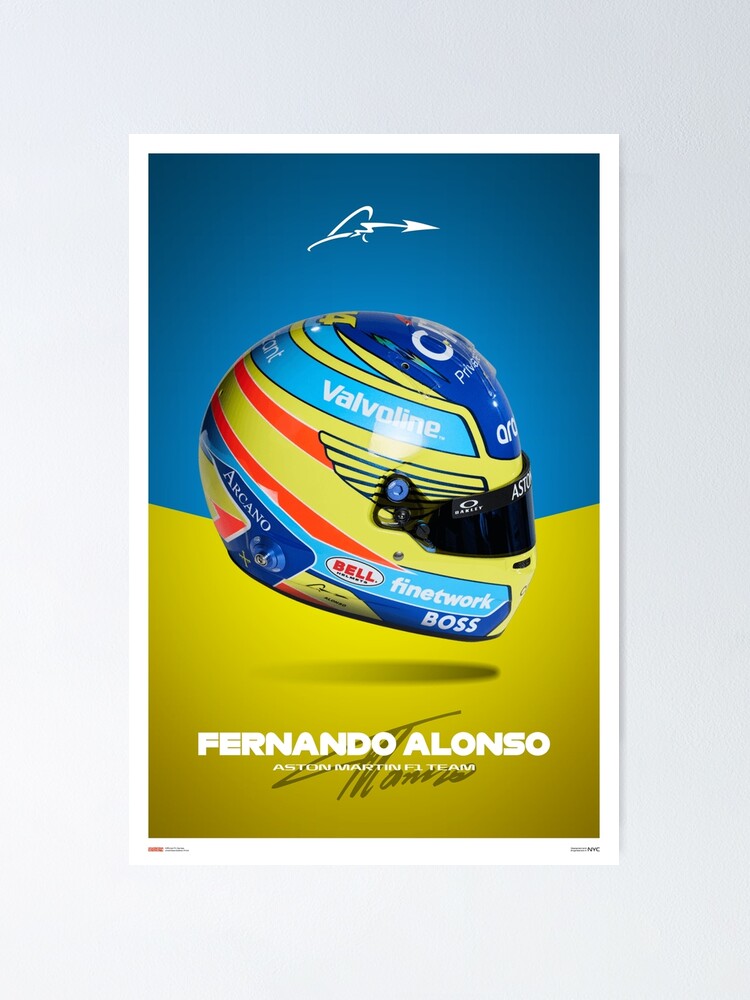 Fernando Alonso (Casco F1 2024) Póster