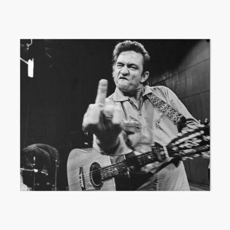 Aperçu de l'œuvre Johnny Cash avec peinture de guitare créée et vendue par romeoHellen.