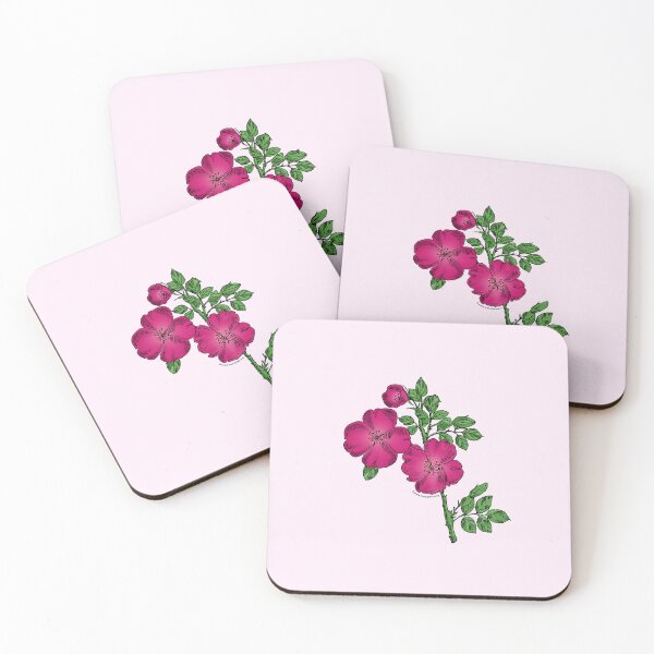 Item preview, Deep Pink Quartered Rose Bloom Single 1-7 Petals Almost Flat designed and sold by Rachael Taylor.