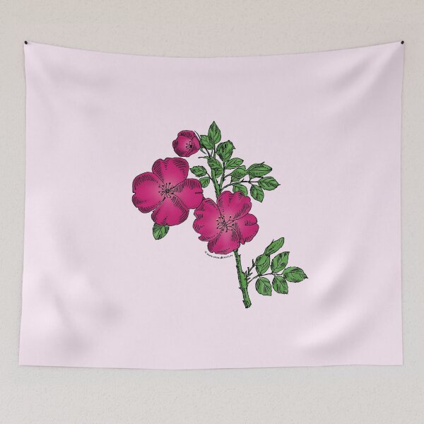 Item preview, Deep Pink Quartered Rose Bloom Single 1-7 Petals Almost Flat designed and sold by Rachael Taylor.