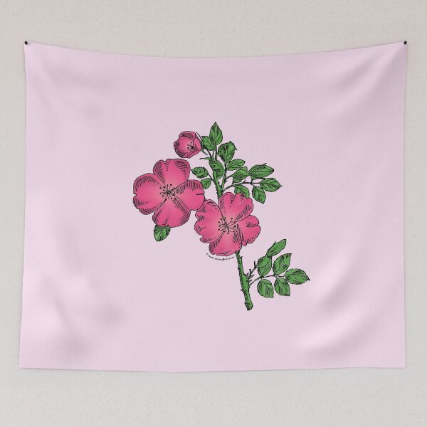 Item preview, Mid Pink Quartered Rose Bloom Single 1-7 Petals Almost Flat designed and sold by Rachael Taylor.