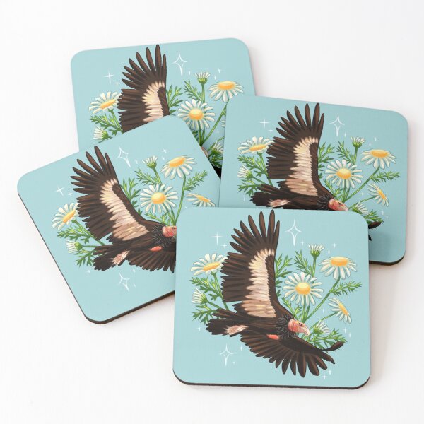 Item preview, California Condor with Daisies designed and sold by JuniperCharm.
