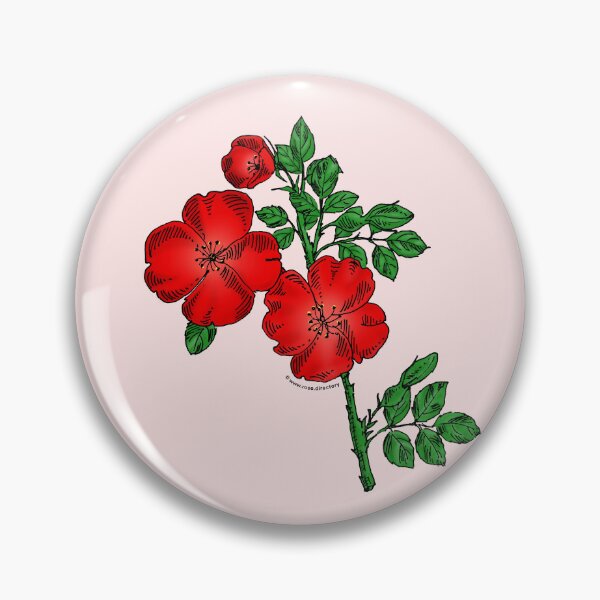 Item preview, Bright Red Quartered Rose Bloom Single 1-7 Petals Almost Flat designed and sold by Rachael Taylor.