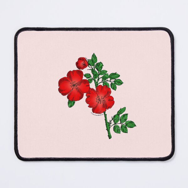 Item preview, Bright Red Quartered Rose Bloom Single 1-7 Petals Almost Flat designed and sold by Rachael Taylor.