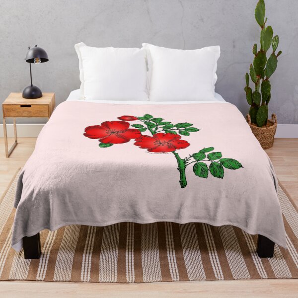 Item preview, Bright Red Quartered Rose Bloom Single 1-7 Petals Almost Flat designed and sold by Rachael Taylor.