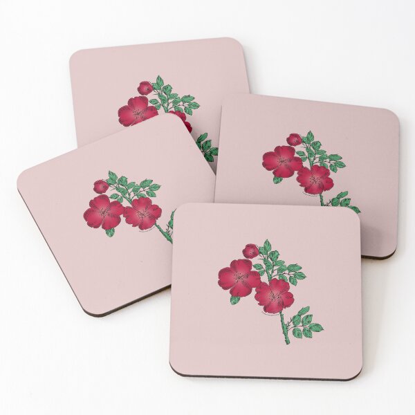 Item preview, Dark Red Quartered Rose Bloom Single 1-7 Petals Almost Flat designed and sold by Rachael Taylor.