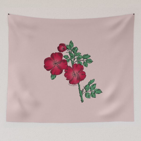 Item preview, Dark Red Quartered Rose Bloom Single 1-7 Petals Almost Flat designed and sold by Rachael Taylor.