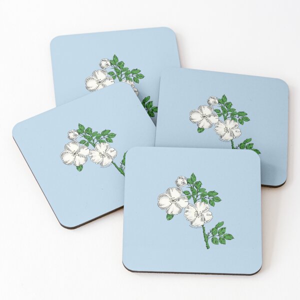 Item preview, White Quartered Rose Bloom Single 1-7 Petals Almost Flat designed and sold by Rachael Taylor.