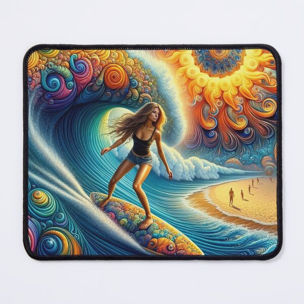 Item preview, Mandala Sun Surfer Girl designed and sold by bunnyboiler.