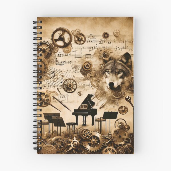 Item preview, Rhythmic Roars: A Steampunk Wolf's Symphony in Gears & Growls designed and sold by NightshadeWolfs.