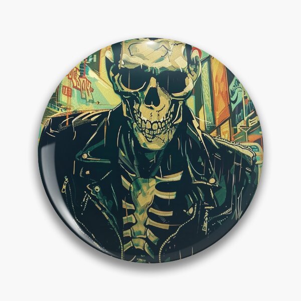 Item preview, Vintage Pulp Magazine Art: Skull-Headed Punk in the City  designed and sold by 33wolvesdesigns.