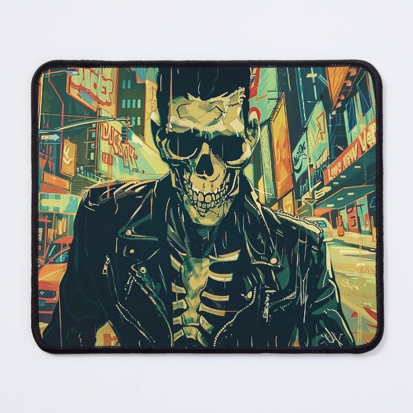 Item preview, Vintage Pulp Magazine Art: Skull-Headed Punk in the City designed and sold by 33wolvesdesigns.