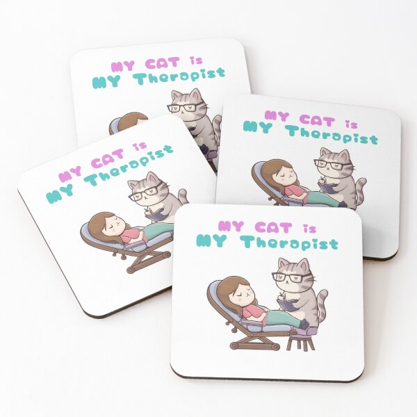 Item preview, My cat is my therapist - funny cat meme  designed and sold by Micjr.