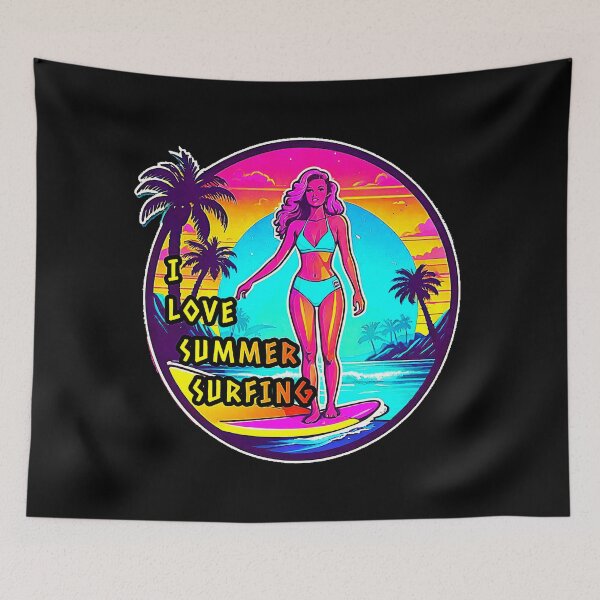 Item preview, Girl Vintage I Love Summer Surfing.  designed and sold by Giulivo Store Graphic.