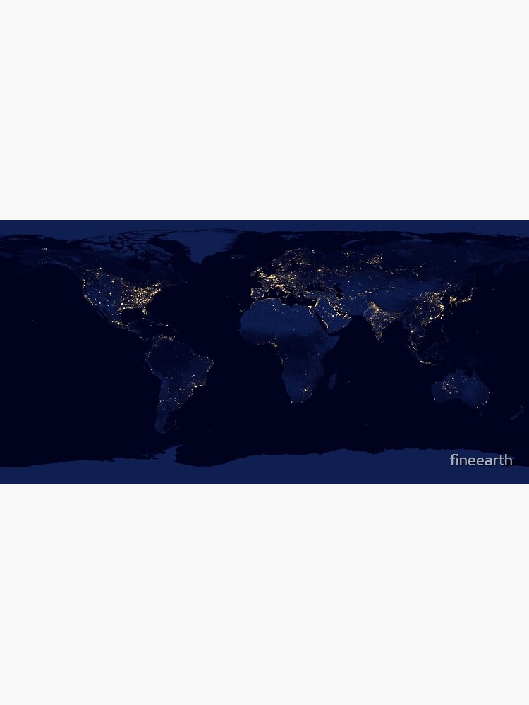 Earth at Night NASA Satellite Image by fineearth