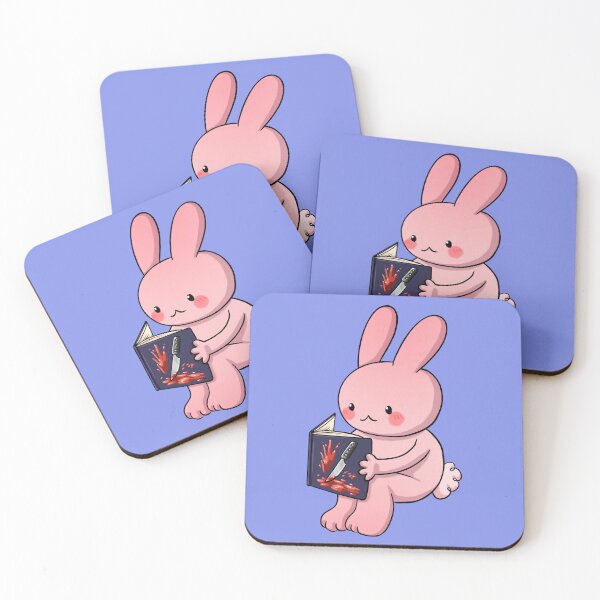 Item preview, bunny reading horror designed and sold by warenillus.
